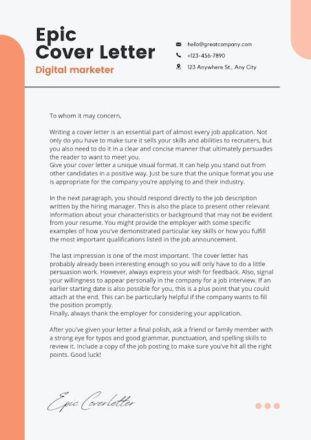 Structure and format - The foundation of a Great Cover letter Jobs In Africa - Sample Cover letter